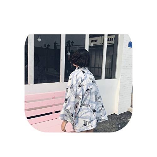 Kimonos Woman Japanese Kimono Cardigan Cosplay Shirt Blouse for Women Japanese Yukata Beach Kimono Kk1069,2,One Size