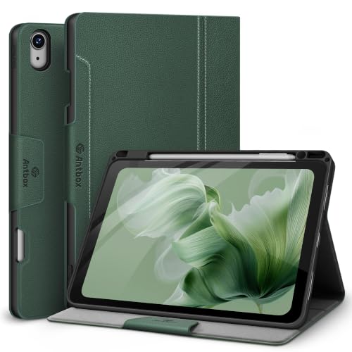 Antbox Schutzhülle für iPad Air 27,9 cm (11 Zoll) M4/M3/M2 (2026/2025/2024), iPad Air 5. / 4. Generation, 27,9 cm (10,9 Zoll), veganes Leder mit Stift