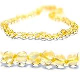 Certified Baltic Amber Teething Necklace for Baby (Lemon) - Anti-inflammatory