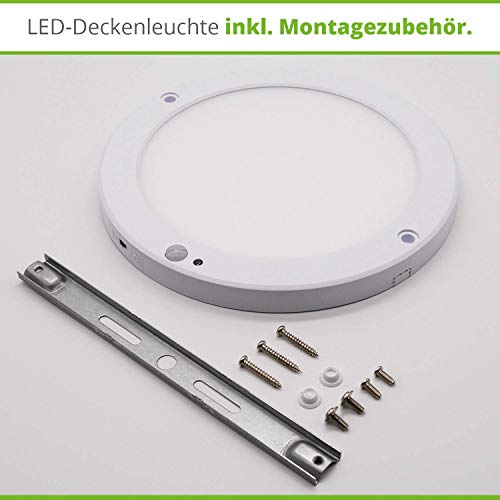 HAGEMANN LED Deckenleuchte mit Bewegungsmelder innen 18 Watt rund 1500lm IP20 – 22cm Durchmesser – 230V LED Lampe mit… – Bild 6