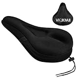 Exercise Bike Gel Seat Cushion,VICKMALL Soft Durable Bicycle Seat Cover Cushion,Fits for Cruiser and Stationary Bikes Indoor Cycling ,Come with Waterproof Dustproof Cover