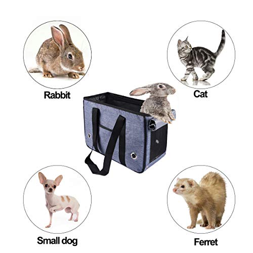 Travel Small Pet Bunny Ferret Cat Rabbit Carrier SoftSided Bag Pocket