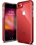 Caseology Skyfall for Apple iPhone 8 Case (2017) / for iPhone 7 Case (2016) - Clear Back & Slim Fit - Red