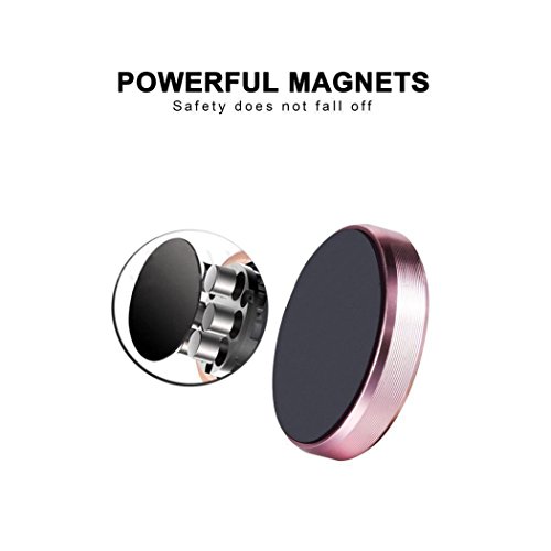 Creazy Universal In Car Magnetic Dashboard Cell Mobile Phone GPS PDA Mount Holder Stand For iPhone 8 7 6 6S 4 5 Plus, For Samsung S5 S6 S7 S8 edge Plus Note 3 4 5 (Rose Gold) - Thumbnail 3