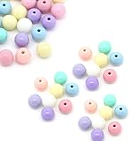 Rockin Beads 450 Random Acrylic Spacer Beads Round Pastel 6mm Hole 1.5mm