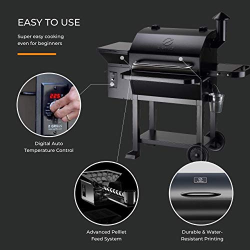 Z Grills ZPG10002B 2020 New Model Wood Pellet Grill & Smoker, 8 in 1