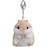 Essivox Hamster Keychain, Khaki, Decorative Charm for Wallet, Backpack, Handbag, Automotive Keys