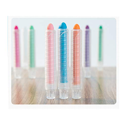 Starsouce Dustless Twistable Chalk Non-Toxic Colored Chalk 1.0mm Tip Art Tool for Whiteboard Blackboard Kids Children Drawing Writing, 6 Pack