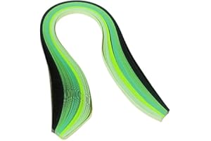ODETOJOY Quilling Paper Gradient Quilling Strips 3mm Crafts Filigrana Paper 1/8inch Rainbow Color 120pcs Length 21inch (Green)