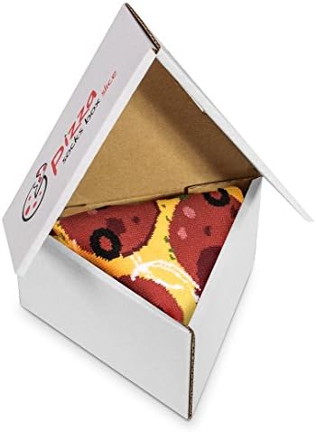 PIZZA SOCKS BOX Pepperoni 1 pair Cotton Socks Made In Europe Unisex Funny Gift!