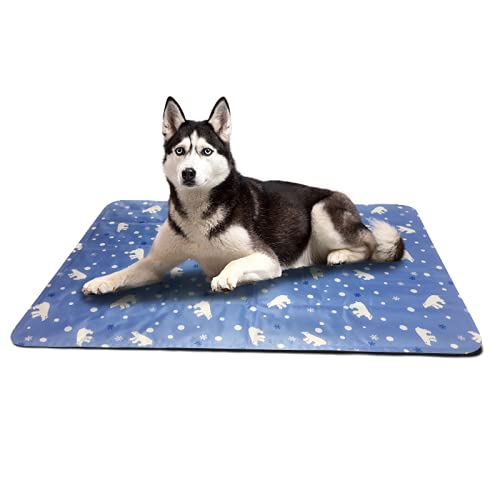 TILZ GEAR Dog Cooling Mat - Dog Cooling Pad With Durable Non-toxic Gel - Pet Cool Mat For Dogs, Cats, Crate - Help Your Pet Stay Cool This Summer, Ideal For Home & Travel (XL 90 x 60 cm)