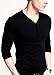 Neonysweets Mens Long Sleeve Henley Shirts with Button Placket Black Size L