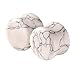 Longbeauty 10Pairs Mixed Stone Saddle Ear Plugs Stretcher Expander Tunnels Ear Gauges Piercing Jewelry 8MM