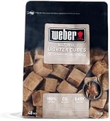 Weber Natural Firelighters 48 pcs Eco Friendly Odorless Smokeless view 2