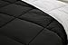 Utopia Bedding Comforter Duvet Insert, Quilted Comforter with Corner Tabs, Box Stitched Down Alternative Comforters Twin Size (Black/Grey)