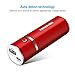 Poweradd Slim 2 Portable Charger 5000mAh External Battery for iPhone, iPad, Samsung, HTC and More - Red