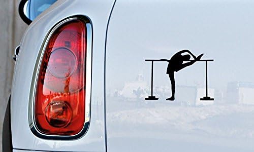 Ballet Bar Silhouette Version 2 Car Vinyl Sticker Decal Bumper Sticker for Auto Cars Trucks Windshield Custom Walls Windows Ipad Macbook Laptop and More (BLACK)
