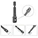 Isinlive Universal Socket 1/4''-3/4'' (7mm-19mm) Magical Grip Socket Wrench Set with Power Drill Adapter 3PCS Multi-function Ratchet Professional DIY Handyman Tools