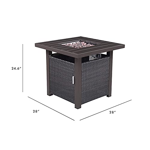 Kinger Home 28" Outdoor Fire Pit Table 50,000 BTU, Backyard Fire Pit, Fire Pits for Outside