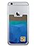 Vortex Stick-On Card Holder Wallet Case for iPhones and Androids - Geo blue/green