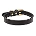 Aolove Basic Classic Padded Leather Pet Collars for Cats Puppy Small Medium Dogs (Black, Small)