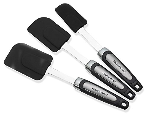 Baking Spatula Set-3 Piece Flexible Value Packed Silicone Non-Stick & Heat Resistant Spatulas, For Cooking, Baking, Mixing, Pastry Decorating - Kitchen Utensils & Gadgets – By Kitch N’ Wares