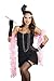 Dreamgirl Womens Sexy Black Fringe Flapper Dress Costume, 20s Great Gatsby, Adult Halloween Costume - Large