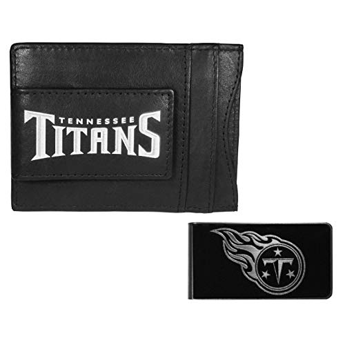 Siskiyou Sports NFL Tennessee Titans Unisex Leather Cash & Cardholder & Black M…