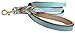 Soft Touch Collars Heavy Duty Leather Braided Dog Leash, 6 ft x 3/4 Inch, Turquoise with Beige Padded Handle