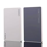 ToHLo Portable Charger Power Bank 20000mAh, Ultra Slim Dual USB Ports Portable External Power Bank Charger for iPhone 7 6 Plus 5s Samsung Galaxy S7 S6 S5 Sony HTC and most Smartphones Tablets (White)