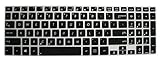 Translucent Black Ultra Thin Soft Silicone Gel Keyboard Protector Skin Cover for 15.6-Inch Asus VivoBook A551L K551LN N551LN N551JK S551LA S551LN S551X V551 V551LA V551LB R553L R553LN Transformer Book Flip TP500LA TP500LN series US Layout(if your 
