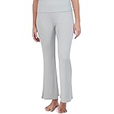 Steve Madden Womens Women's Ribbed Flare-Leg Sleep Pants