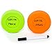 Mason Jar Lids - Compatible with Regular Mouth Size Ball Jars - Reusable and Leak Proof Plastic Lids are BPA Free - Includes Pen for Marking - Green, Orange, Yellow & Blue - Pack of 8