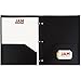 JAM PAPER Heavy Duty Plastic 3 Hole Punch Pocket Folders - Extra Tough School Folders - Black - 6/Pack