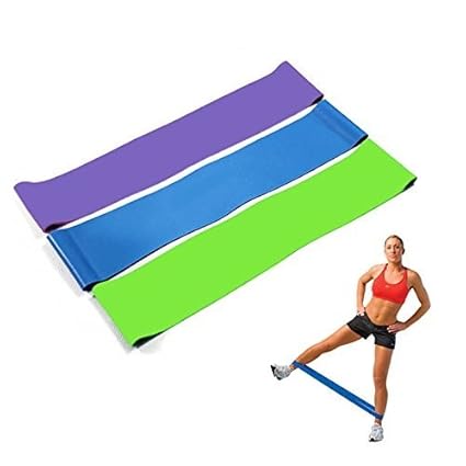 Amazon Com Floor Yoga Exercise Resistance Loop Bands For Yoga