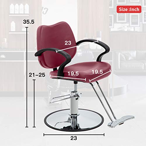 Salon Chair Barber Chair Styling Heavy Duty Hydraulic Pump Barber Chairs Beauty Salon Chair Shampoo Barbering Chair for Hair Stylist Women Man Salon Equipment - Thumbnail 6