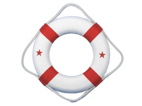 Photo 1 of Hampton Nautical Decorative Life Ring New Lifering, 6", Red