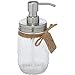 Nicole-Rhea Mason Jar Soap Dispenser/Lotion Dispenser (Includes Satin Brushed Soap Pump, Canning Style Lid and Clear Ball Brand Glass Mason Jar) Model 10-102SC