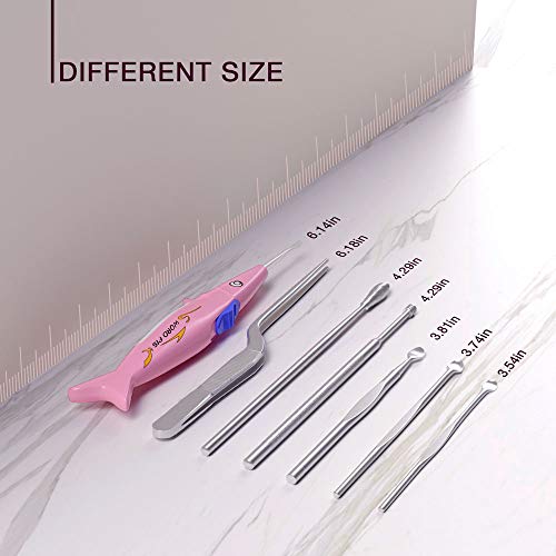 6pcs Ear Pick, Ronten Ear Curette LED Light Earwax Removal with Storage Box - Thumbnail 5