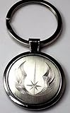 Jedi Star Wars Order Keychain Key Chain Tag Engraved Silver Tone Metal KEN-0006