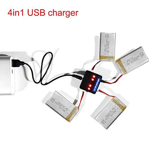 BEYONDSKY RC Foldable Drone KY601S Battery 3.7V 1800mAH 4PCS 20-min Flight Time with 4 in 1 Battery Charger or RC FPV Drone KY601S Quadcopter