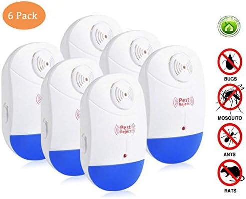 Kokome Ultrasonic Pest Repeller, Home Indoor Pest Control Extra Effective Plug In Electronic Mosquito Repellent with Night Light for Rodents Insects Mice Bugs Roaches Flies Spiders Lizards