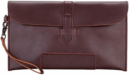 PU Leather Clutch Wallets Purse For Men And Women Handbag With Wristbelt