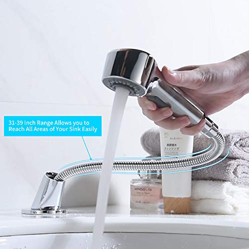 CREA Bathroom Faucet 3 Hole Bathtub Widespread Sink Faucets Chrome with