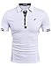 HOTOUCH Men's Casual Polo Shirts with Short Sleeve Polo T Shirts for Men (White L)