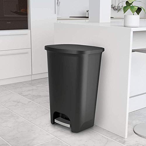 Glad 20 Gallon / 75 Liter Extra Capacity Plastic Step Trash Can with