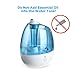 TaoTronics TT-AH009 Ultrasonic Cool Mist Humidifiers for Bedroom Baby Room, Small & Space-Saving, Whisper Quiet, BPA Free, Auto Shut-off-2L/0.5Gallon, US Plug 110V