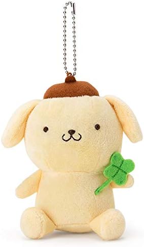 Sanrio Original Pompompurin Plush Figure Keychain : Four Leaf Clover