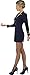 Smiffy's Women's Flight Attendant Costume with Dress and Hat
