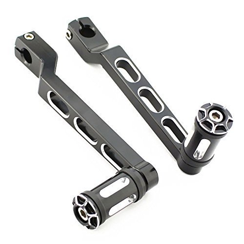 Motorcycle CNC Edge Cut Heel/Toe Shift Lever w/Shifter Peg For Harley Electra Glide Fatboy Softail FLTR FLHX (black)